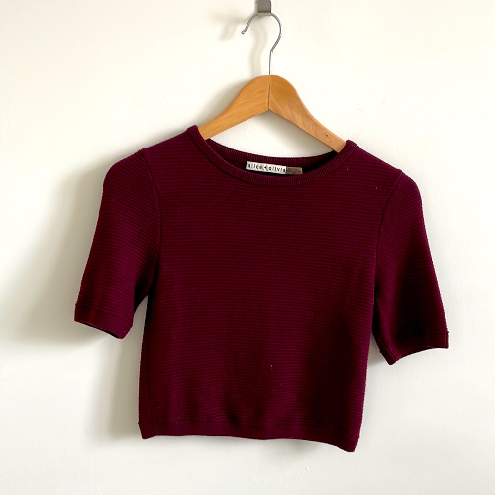 Alice and Olivia Cropped Sweater